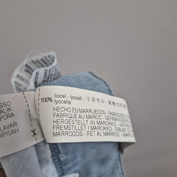 Zara Chambray Lyocell Button Midi Skirt Size XS - Picture 5 of 5